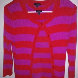 Orange and Pink Talbots Sweater and Tank Top